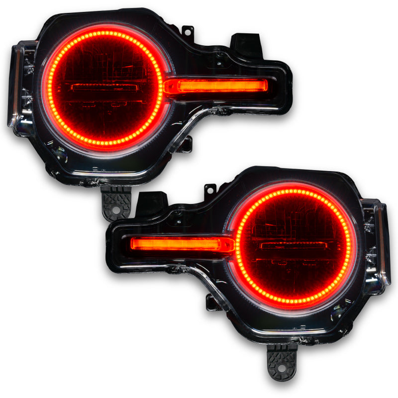 Oracle 21-22 Ford Bronco Headlight Halo Kit w/DRL Bar - Base Headlights -w/No Cntrl