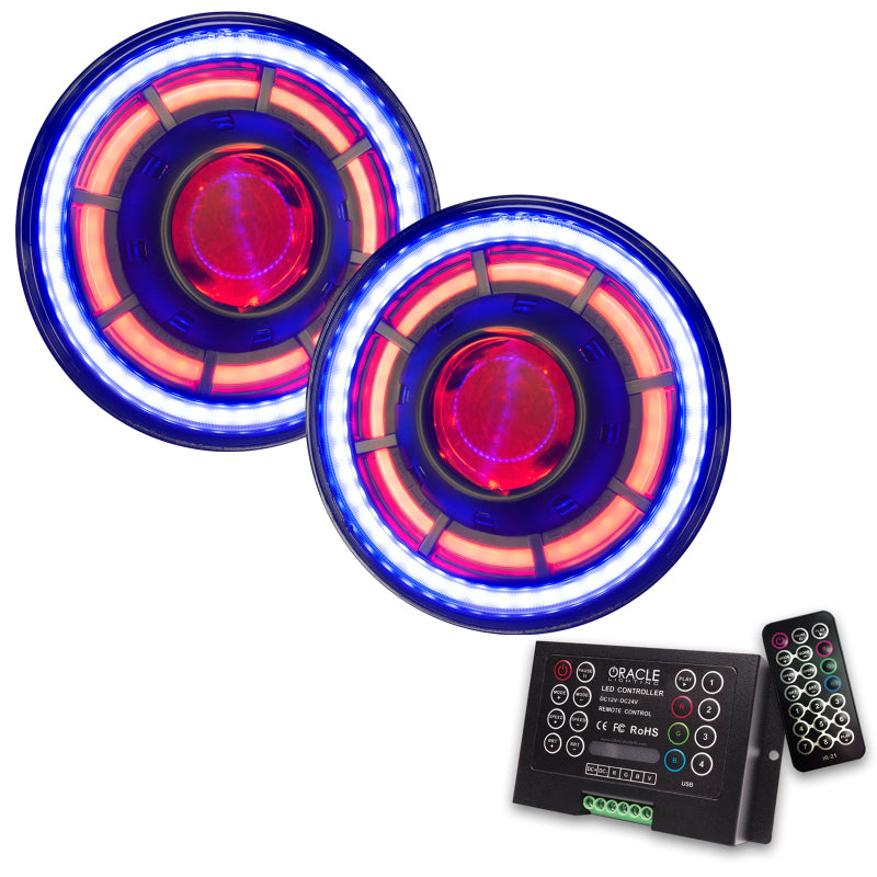 ORACLE Lighting 0718 Jeep Wrangler JK Oculus 7in ColorSHIFT BiLED Projector Headlights
