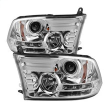 Load image into Gallery viewer, Spyder Dodge Ram 13-15 Projector Headlights Light Bar DRL Chrome PRO-YD-DR13-LBDRL-C