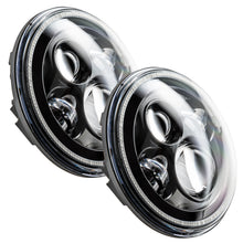 Load image into Gallery viewer, Oracle 7in High Powered LED Headlights - Black Bezel - ColorSHIFT