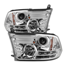 Load image into Gallery viewer, Spyder Dodge Ram 09-12 Projector Headlights Light Bar DRL Chrome PRO-YD-DR09-LBDRL-C