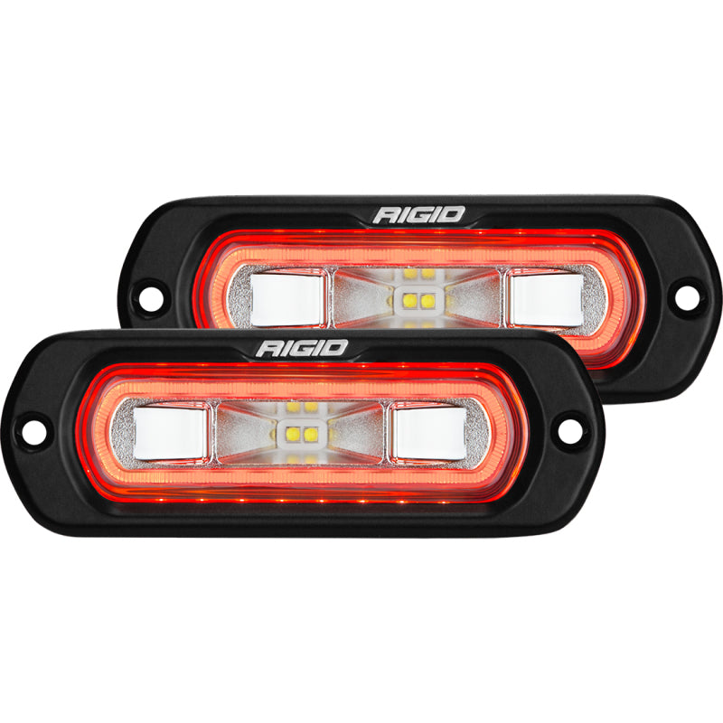 Rigid Industries SR-L Series Flush Mount LED Spreader Pair w/ Amber Halo - Universal - Underdog Motorsports