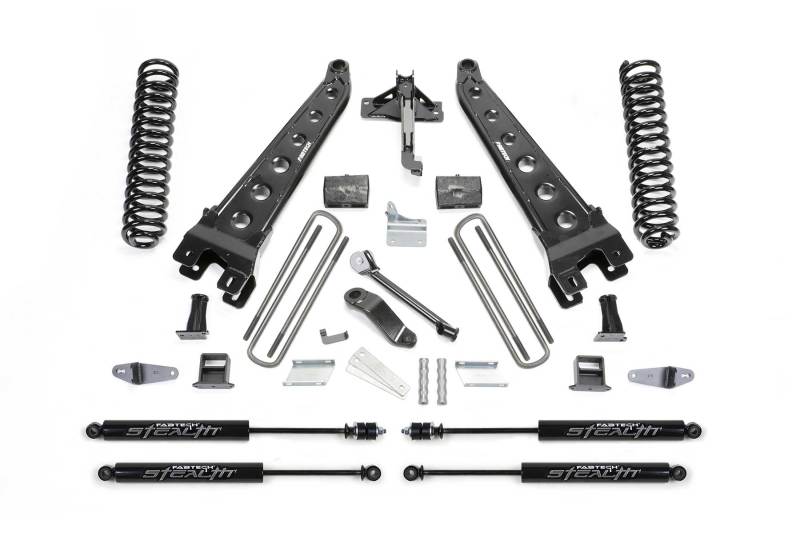 Fabtech 08-10Ford F450/550 4WD 6in Rad Arm Sys w/Coils & Stealth