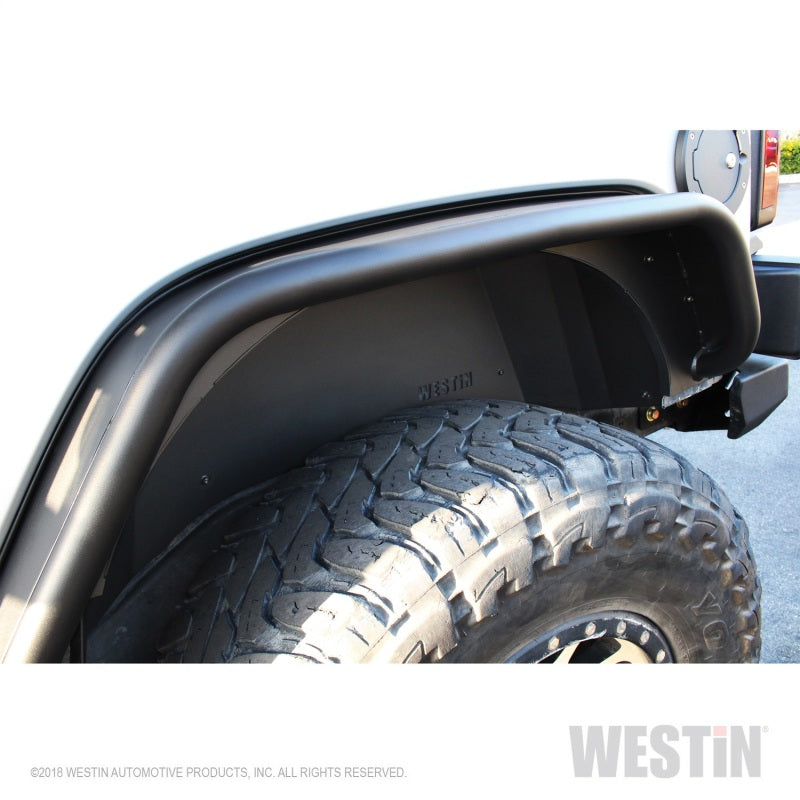 Westin 07-18 Jeep Wrangler JK Inner Fenders - Rear - Textured Black