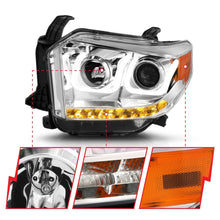 Load image into Gallery viewer, ANZO 2014-2015 Toyota Tundra Projector Headlights w/ U-Bar Chrome w/ DRL