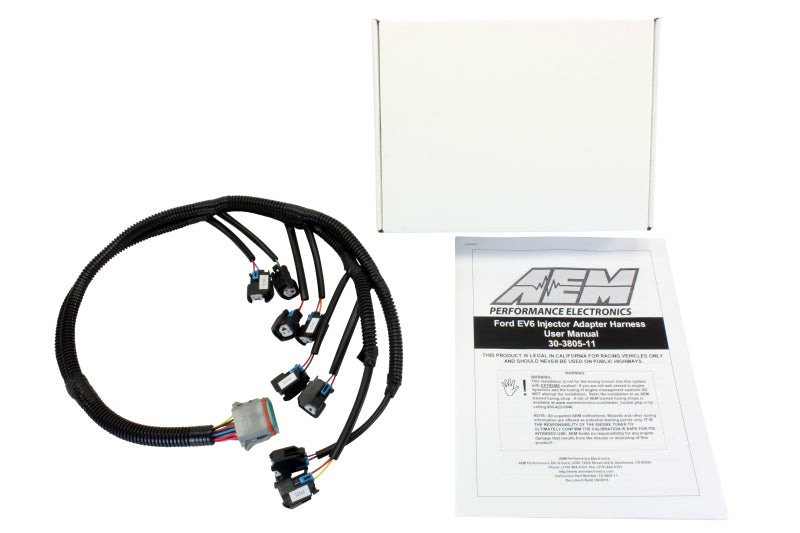 AEM Infinity Core Accessory Wiring Harness Ford Injector Adapter EV6