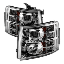 Load image into Gallery viewer, Xtune Chevy Silverado 1500/2500/3500 07-13 LED Halo Projector Headlights Chrome PRO-JH-CSIL07-CFB-C