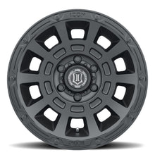 Load image into Gallery viewer, ICON Thrust 17x8.5 6x135 6mm Offset 5in BS Satin Black Wheel