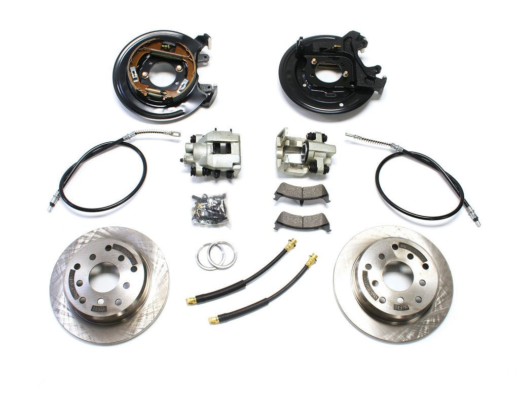 Jeep TJ Rear Disc Brake Conversion Kit w/ E-Brake Cables 97-06 Wrangler TJ TeraFlex