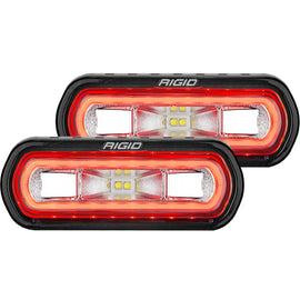 Rigid Industries SR-L Series Surface Mount LED Spreader Pair w/ Red Halo - Universal - Underdog Motorsports