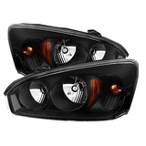 xTune Chevy Malibu 04-08 Crystal Headlights Black HD-JH-CMA04-AM-BK