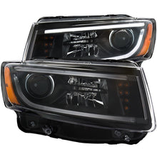 Load image into Gallery viewer, ANZO 2014-2015 Jeep Grand Cherokee Projector Headlights w/ Plank Style Design Black