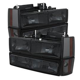 xTune GMC Yukon 92-93 Crystal Headlights w/ Corner & Bumper Smoke HD-JH-GMCCK88-AM-SM-SET