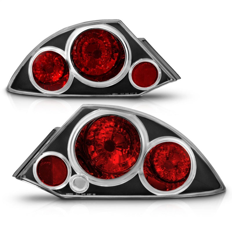 ANZO 2000-2005 Mitsubishi Eclipse Taillights Black