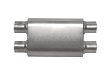 Gibson CFT Superflow Dual/Dual Oval Muffler - 4x9x18in/2.5in Inlet/2.5in Outlet - Stainless