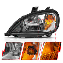 Load image into Gallery viewer, ANZO 1996-2013 Freightliner Columbia LED Crystal Headlights Black Housing w/ Clear Lens (Pair)