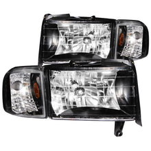 Load image into Gallery viewer, ANZO 1994-2001 Dodge Ram Crystal Headlights Black