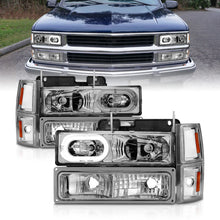 Load image into Gallery viewer, ANZO 88-98 Chevrolet C1500 Crystal Headlights Chrome Housing w/ Signal and Side Marker Lights