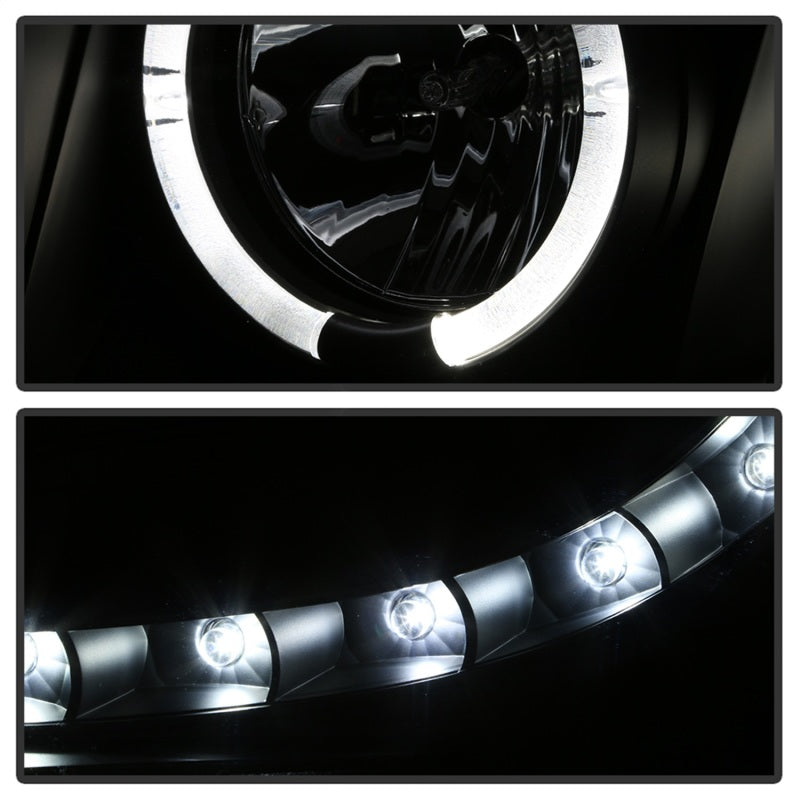 Spyder Chevy Suburban 1500 07-14 Projector Headlights LED Halo LED All Black PRO-YD-CSUB07-HL-BKV2