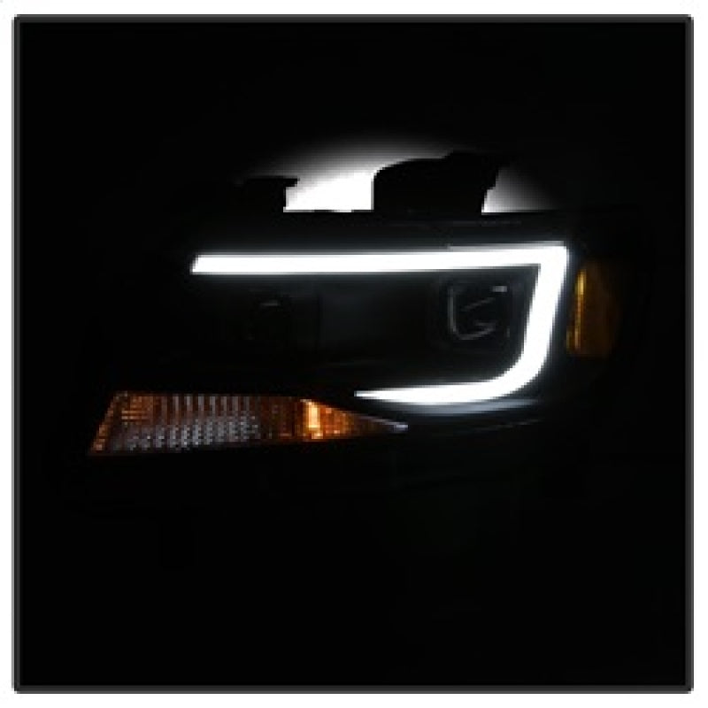 xTune Chevy Colorado 15-17 Halogen Only Projector Headlights - Black Smoked PRO-JH-CCO04-LBDRL-BSM