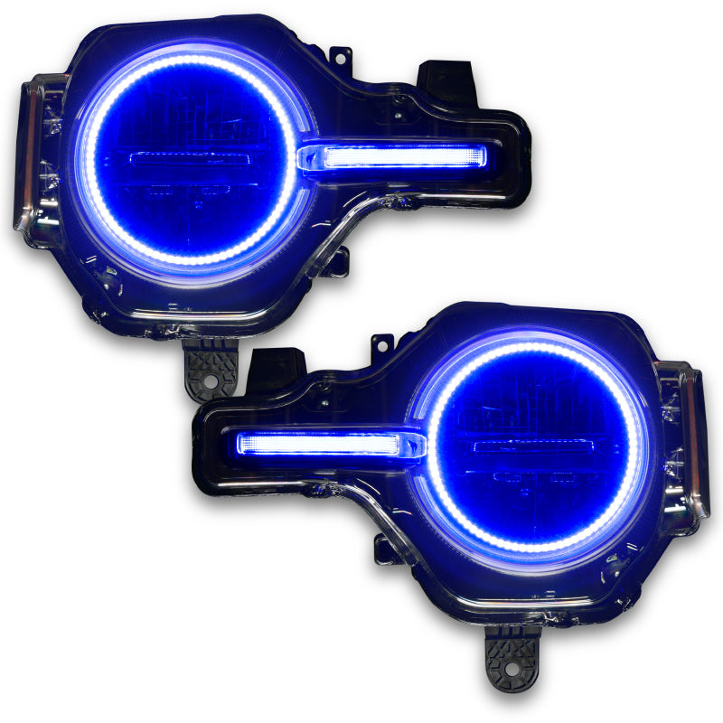 Oracle 21-22 Ford Bronco Headlight Halo Kit w/DRL Bar - Base Headlights -w/No Cntrl