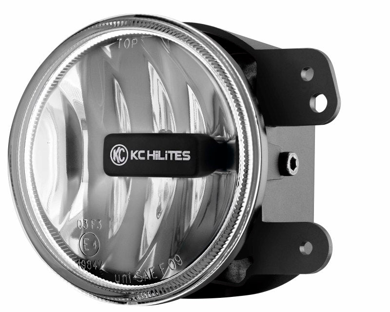 KC HiLiTES 07-09 Jeep JK 4in. Gravity G4 LED Light 10w SAE/ECE Clear Fog Beam (Pair Pack System)