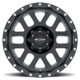 Method MR306 Mesh 18x9 -12mm Offset 8x6.5 130.81mm CB Matte Black Wheel