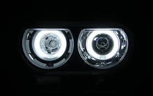 Load image into Gallery viewer, ANZO 2008-2014 Dodge Challenger Projector Headlights w/ Halo Black (CCFL)