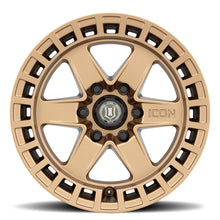 Load image into Gallery viewer, ICON Raider 17x8.5 6x5.5 0mm Offset 4.75in BS Satin Brass Wheel