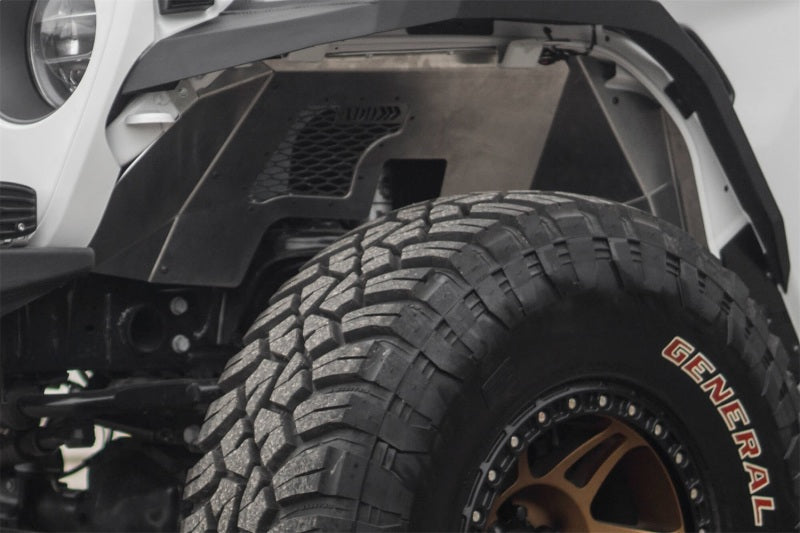 Addictive Desert Designs 2018 Jeep Wrangler JL Raw Aluminum Rock Fighter Front Inner Fender Liner