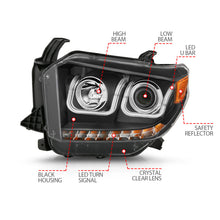 Load image into Gallery viewer, ANZO 2014-2015 Toyota Tundra Projector Headlights w/ U-Bar Black w/ DRL