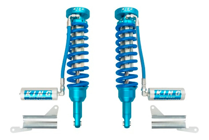 King Shocks Front 2.5" Remote Reservoir Coilovers for 2010+ Toyota 4Runner w/ KDSS - High-performance 4Runner front shocks with reservoirs for improved off-road handling and ride quality.