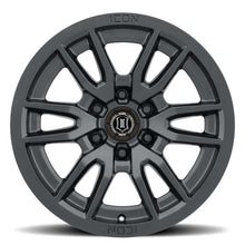 Load image into Gallery viewer, ICON Vector 6 17x8.5 6x5.5 0mm Offset 4.75in BS 106.1mm Bore Satin Black Wheel