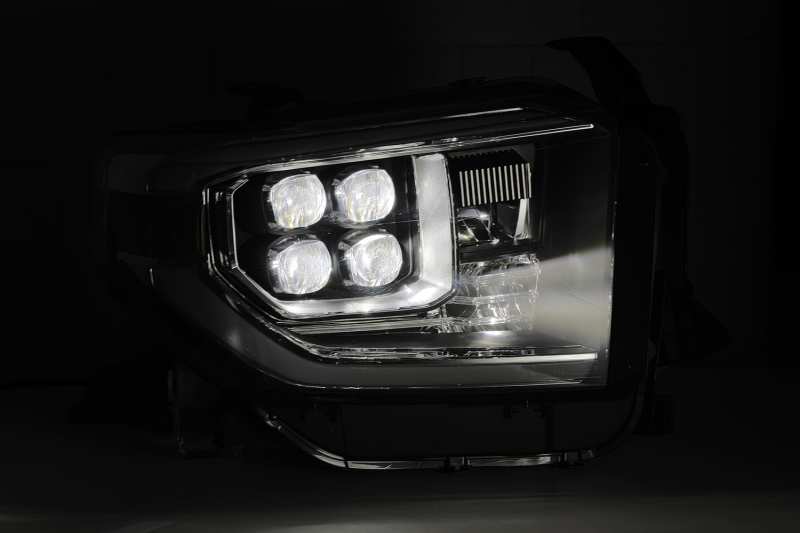 AlphaRex 14-20 Toyota Tundra NOVA LED Proje Headlights Plank Style Black w/Activation Light