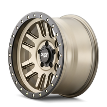 Load image into Gallery viewer, Dirty Life 9309 Canyon Pro 17x9/6x139.7 BP/-12mm Offset/106mm Hub Satin Gold Wheel - Beadlock