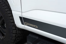 Load image into Gallery viewer, Putco 2021 Ford F-150 Super Crew 5.5ft Box Ford Licensed Blk Platinum Rocker Panels (4.25in 12pc)