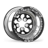 Weld Alpha-1 15x14 / 5x4.75 BP / 4in. BS Black Wheel - Black Double Beadlock MT