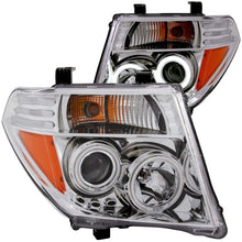 Load image into Gallery viewer, ANZO 2005-2008 Nissan Frontier Projector Headlights w/ Halo Chrome