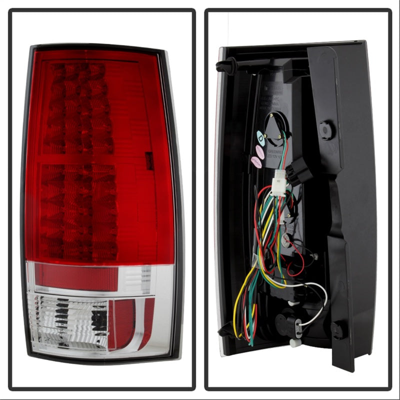 Spyder Chevy Suburban/GMC Yukon/Yukon Denali 07-14 LED Tail Lights Red Clear ALT-YD-CSUB07-LED-RC