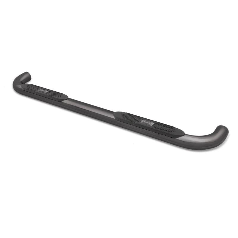 Lund 01-13 Chevy Silverado 1500 Crew Cab (Body Mount) 4in. Oval Curved Steel Nerf Bars - Black