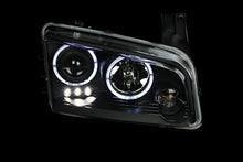 Load image into Gallery viewer, ANZO 2006-2010 Dodge Charger Projector Headlights w/ Halo Black