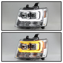 Load image into Gallery viewer, Spyder 07-14 Chevy Suburban/Tahoe V2 Projector Headlights LED Turn Sig Chrome PRO-YD-CSUB07V3-SB-C