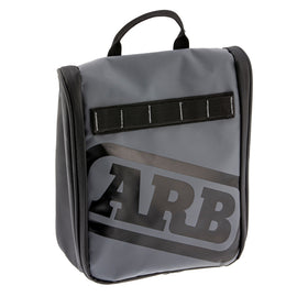 ARB Toiletries Bag Charcoal Finish w/ Red Highlights PVC Outer Shell Mesh Pockets Mirror - Underdog Motorsports