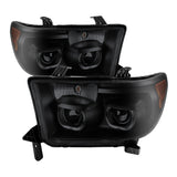 xTune Toyota Tundra 07-13 Projector Headlights Eliminates AFS LED Halo Smoked PRO-JH-TTUN07-CFB-BSM
