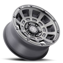 Load image into Gallery viewer, ICON Thrust 17x8.5 6x5.5 0mm Offset 4.75in BS 106.1mm Bore Smoked Satin Black Wheel