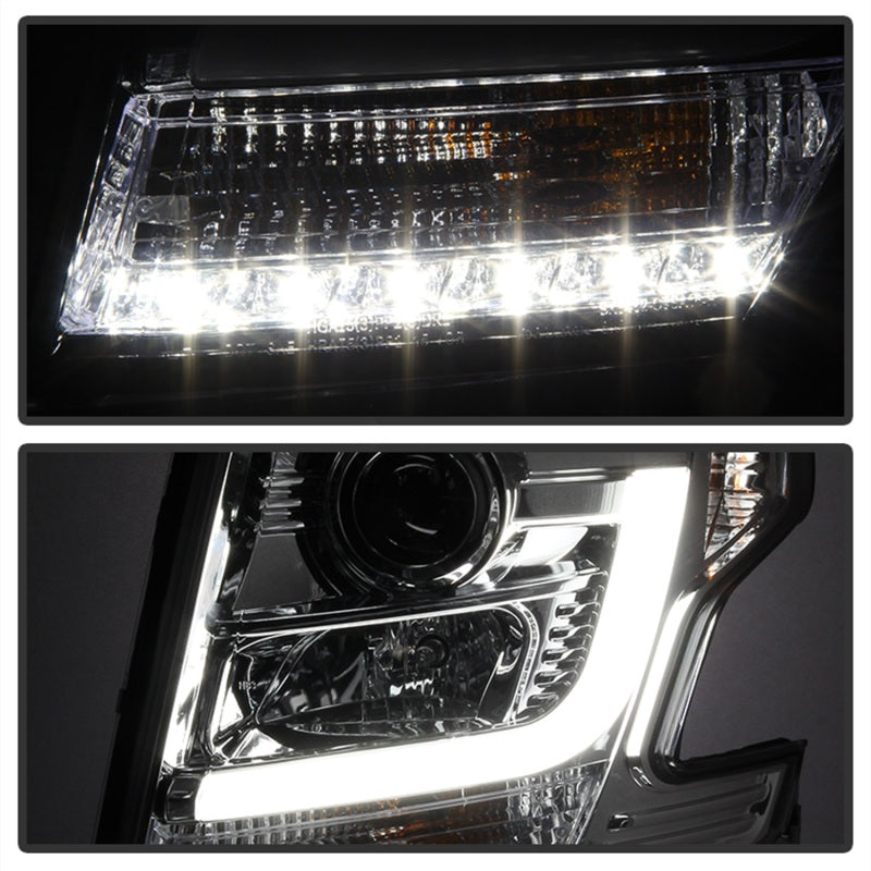 Spyder Chevy Tahoe / Suburban 2015 -2016 Projector Headlights - DRL LED - Chrome PRO-YD-CTA15-DRL-C