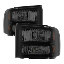 Load image into Gallery viewer, Xtune Ford F250 F350 F450 Superduty Excursion 99-04 Headlights Black Smoked HD-JH-FF25099-HA-BSM