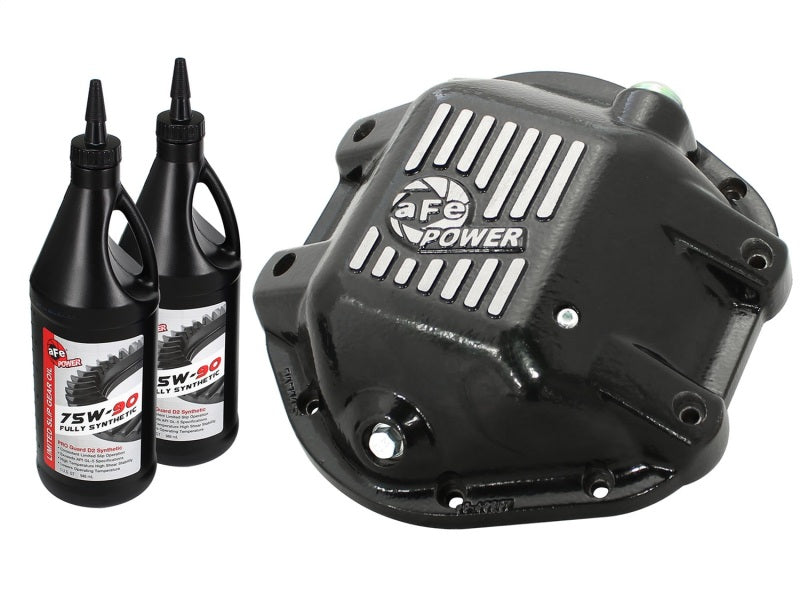 aFe Power Differential Cover Machined Pro Series 97-15 Jeep Dana 44 w/ 75W-90 Gear Oil 2 QT