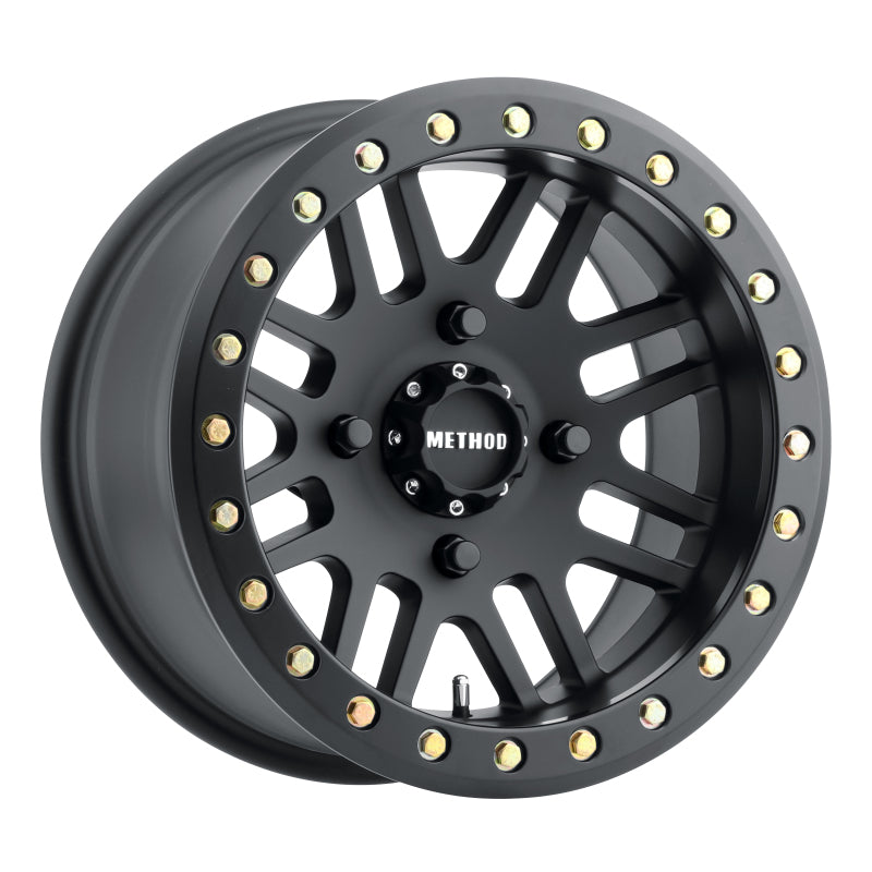 Method MR406 UTV Beadlock 15x8 / 4+4/0mm Offset / 4x136 / 106mm CB Matte Black Wheel