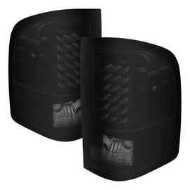 xTune Chevy Silverado 07-13 LED Tail Lights Black Smoke ALT-JH-CS07-LED-BKSM
